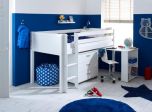 Thuka Nordic Midsleeper Cabin Bed 2 in White with Chest & Desk