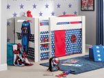 Julian Bowen Pluto Mid Sleeper Bed in Surf White
