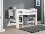 Julian Bowen Pluto Mid Sleeper Bed in Surf White