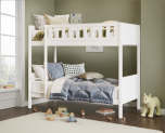 Flair Bea Shorty Bunk Bed in White with Optional Trundle