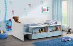 Julian Bowen Stella Blue Low-Sleeper Bed + Quilted Sprung Mattress