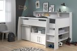 Parisot Swan Mid Sleeper Cabin Bed with Pull Out Desk & Storage