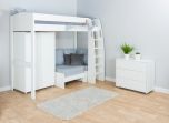 Stompa Uno S 29 High Sleeper with Grey Sofa Bed & Wardrobe