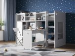 Flair Wizard High Sleeper Storage Station in Solid White 
