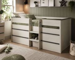 Julian Bowen Celeste Mid Sleeper Bed with Drawers - Nordic Wood Effect