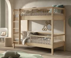 Vipack Forrest Bunk Bed with Safety Rail in Natural Beech