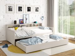 Kids Avenue Haven Storage Day Bed with Trundle/Drawer in Cashmere
