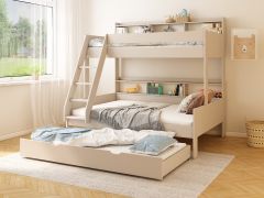 Kids Avenue Haven Storage Family Bunk with Trundle/Drawer in Cashmere