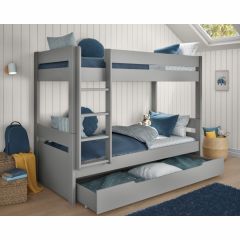 Stompa Uno Bunk Bed in Grey with Trundle