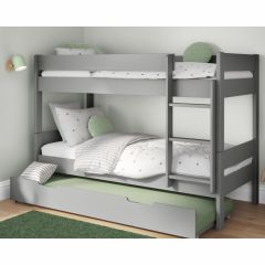 Stompa Compact Bunk Bed in Grey with Open Trundle