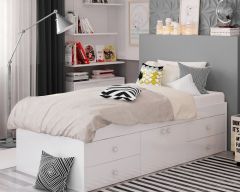 Kidsaw Captains Cabin Single Bed in White