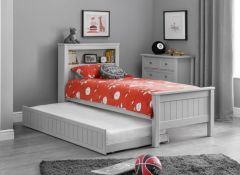 Julian Bowen Maine Bookcase Bed in Dove Grey