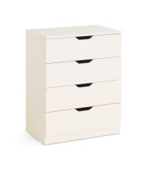 Julian Bowen Pluto Stone White 4 Drawer Chest