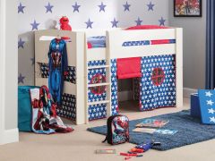 Julian Bowen Pluto Mid Sleeper in Surf White with Blue Star Tent