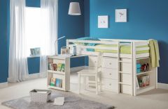 Julian Bowen Roxy Mid Sleeper Cabin Bed in Stone White