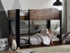 Julian Bowen Solomon Bunk Bed in Rustic and Black