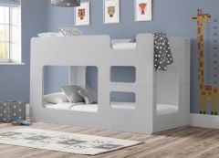 Julian Bowen Solar Bunk Bed in Dove Grey & Mattress Bundle