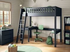 Stompa Arven Blue High Sleeper with Storage Desk