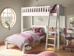 Stompa Arven White High Sleeper with Single Bed