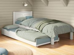 Stompa Arven White Single Bed with Trundle