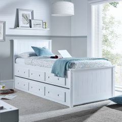 Zara White 3 Drawer Storage Guest Bed