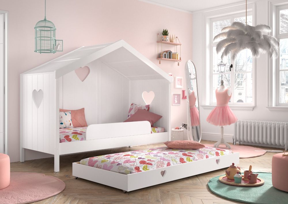 Kids house bed with trundle hotsell