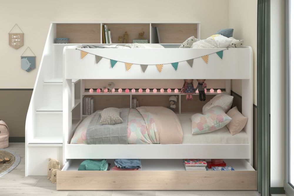Parisot Bibliobed Bunk Bed in White Oak
