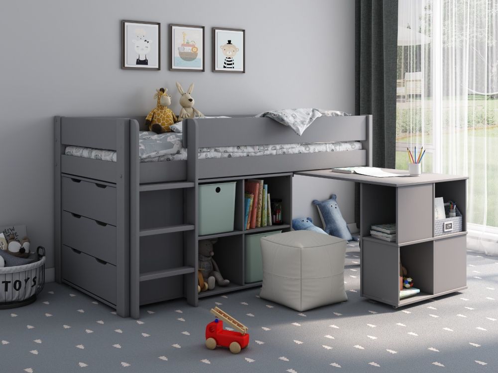Mid sleeper bed with pull out bed hotsell