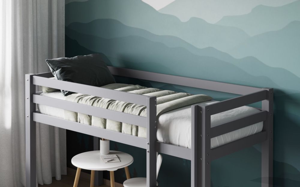 Elijah Grey Shorty Mid Sleeper Bed