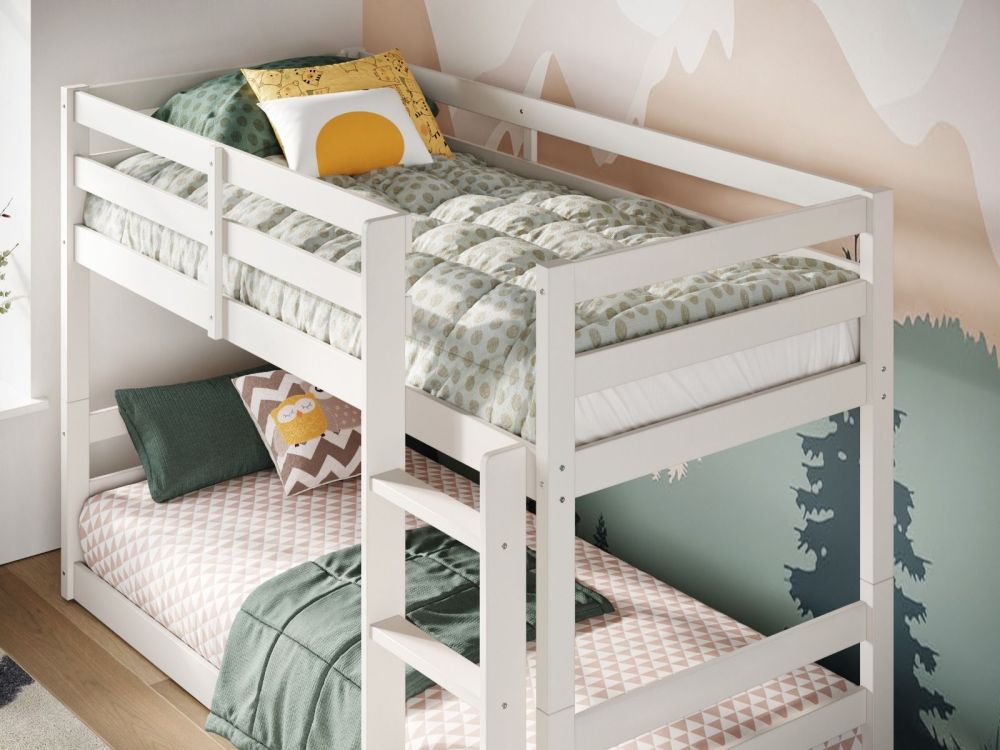 Dynamo Low Shorty Bunk Bed in White Children s Bed Shop