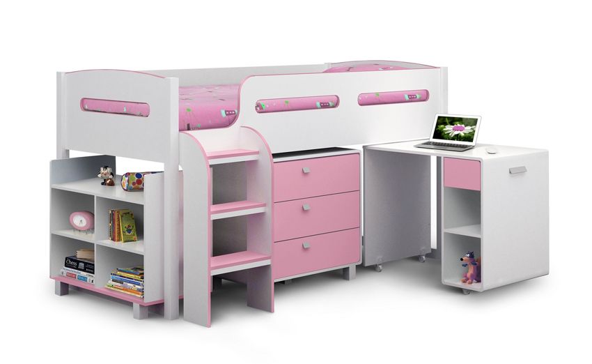Julian Bowen Pink Mid Sleeper Cabin Bed Top Quality