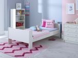 Steens For Kids Single Bed in Solid Plain White with Superior Mattress