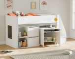 Julian Bowen Gaia Mid Sleeper Cabin Bed in White & Grey