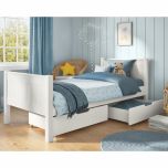 Stompa Classic Single Bed with Drawers in White