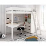 Kids Avenue Estella White High Sleeper with Desk & Storage