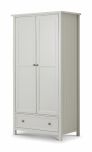 Julian Bowen Maine 2 Door Combination Wardrobe in Dove Grey