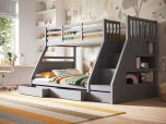 Neutron Triple Bunk Bed in Grey