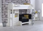 Kids Avenue Noah F High Sleeper Bed with Sofabed, Drawers & Cube Unit