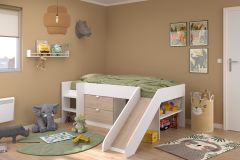 Parisot Tobo Mid Sleeper Cabin Bed with Slide & Drawers