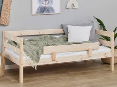 Hoppekids ECO Shorty Daybed with Safety Rail in Natural Pine