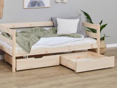 Hoppekids ECO Shorty Daybed with Drawers in Natural Pine