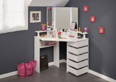 Parisot Corner Beauty Bar in White