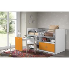 Vipack Bonny Mid Sleeper Cabin Bed in Orange
