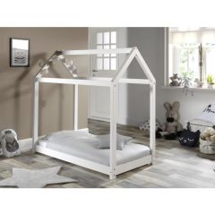 Vipack Hut Toddler Cabin Bed in White + FREE Storage Box