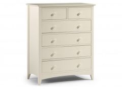 Julian Bowen Cameo Stone White 4+2 Chest of Drawers