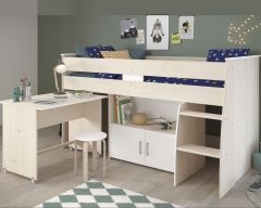 Parisot Charly Mid Sleeper Bed with Desk & Storage