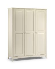 Julian Bowen Cameo Stone White 3 Door Wardrobe