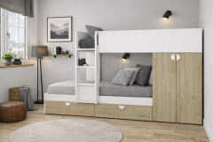 Kids Avenue Trasman Flow Bunk Bed in White & Oak