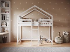 Apollo White House Mid Sleeper Bed - 3ft UK Single
