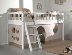Vipack Forrest Mid Sleeper Tent Bed in White Beech